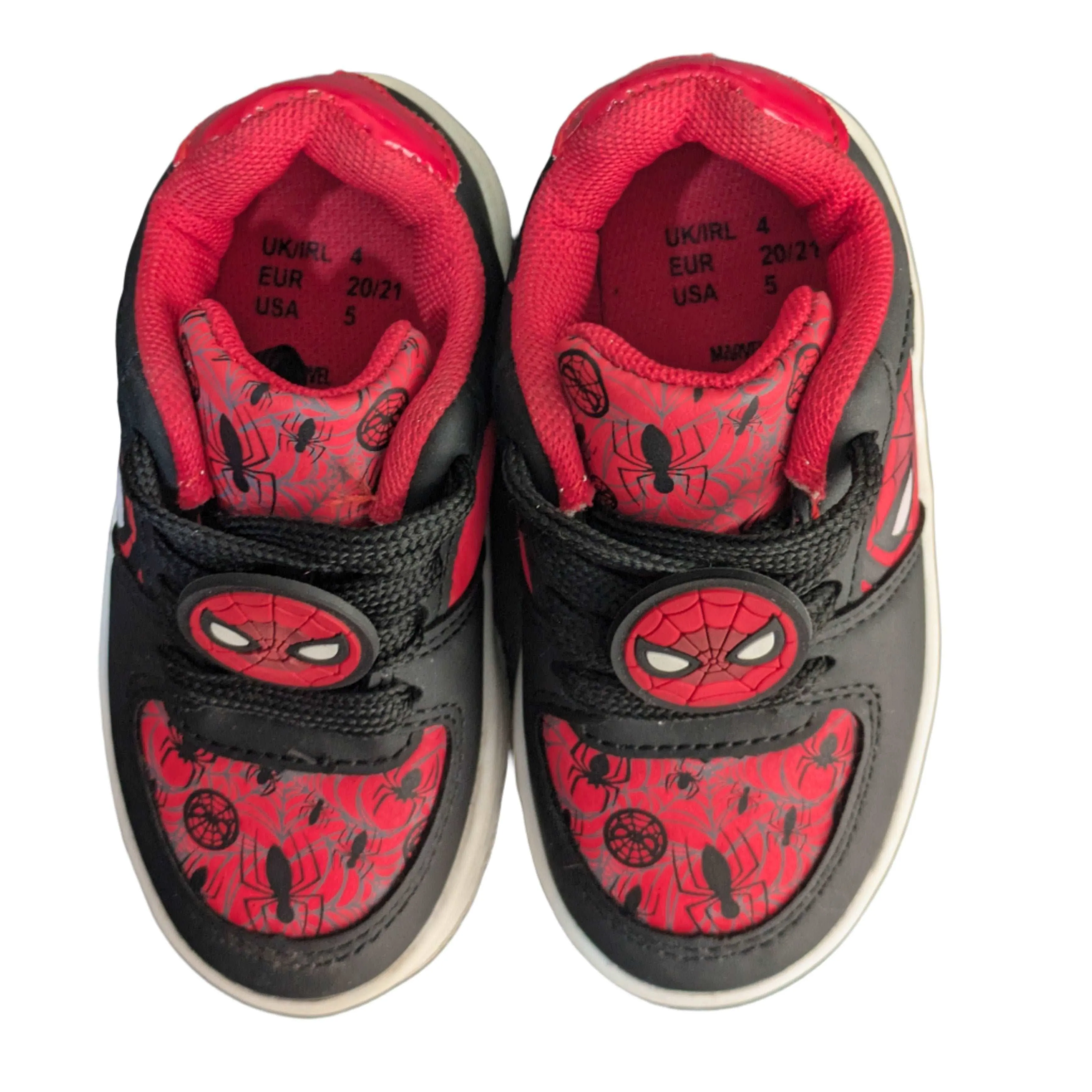 Marvel Spider-Man Light-Up Trainers Size UK 4 / EU 20 / US 5